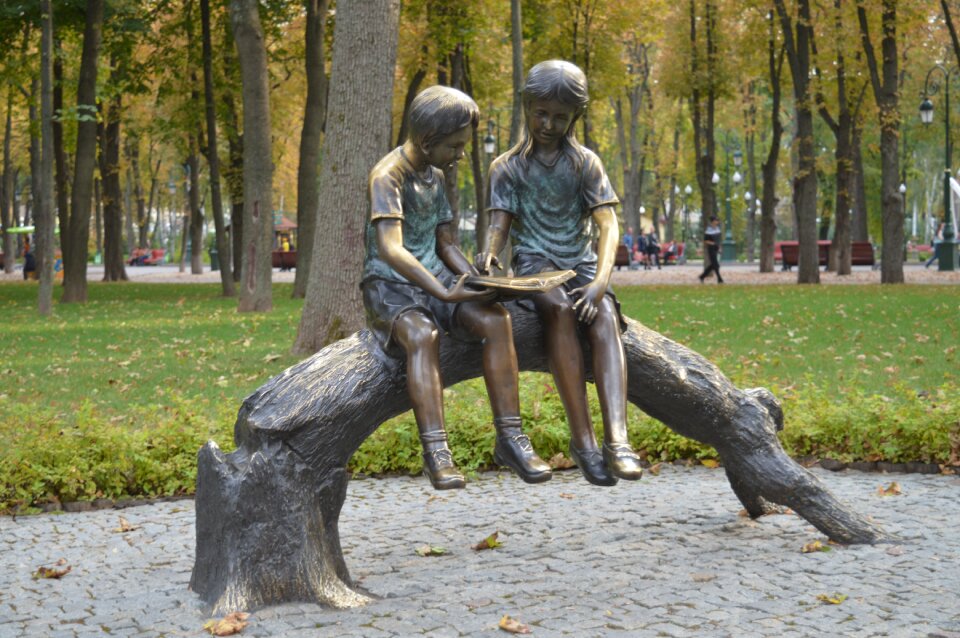 Architecture child statue