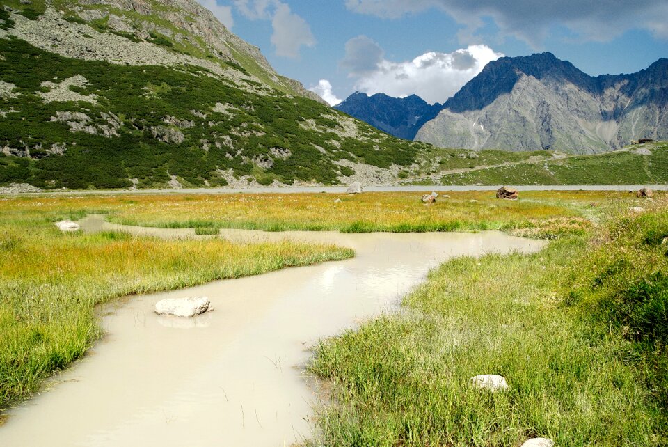 Glacial stream mountains stream