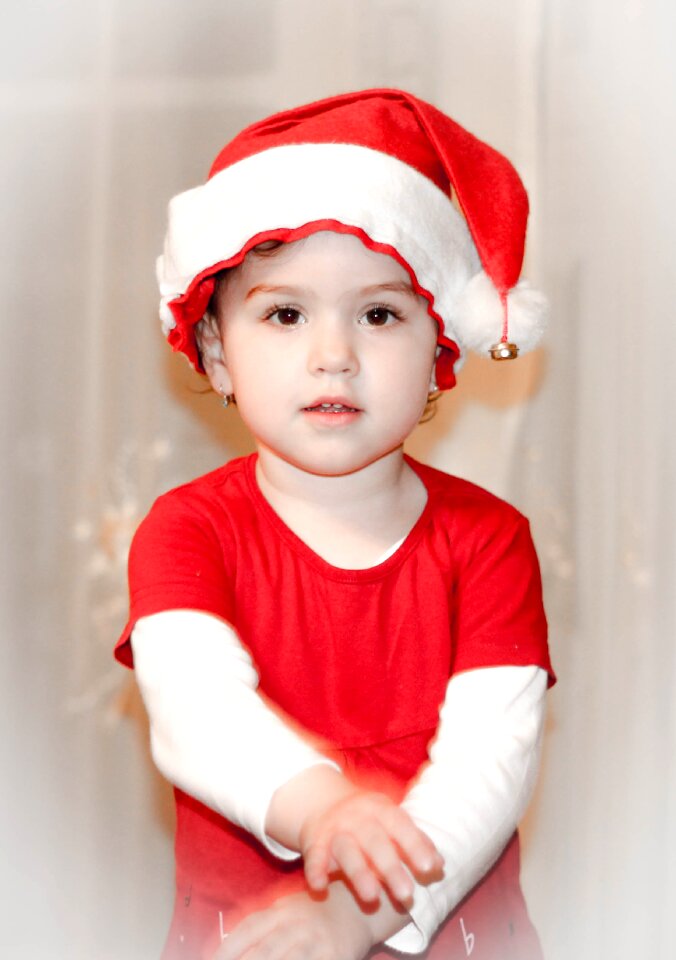Red kid portrait