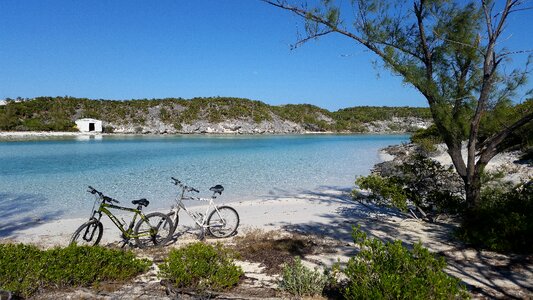 Water blue bike photo