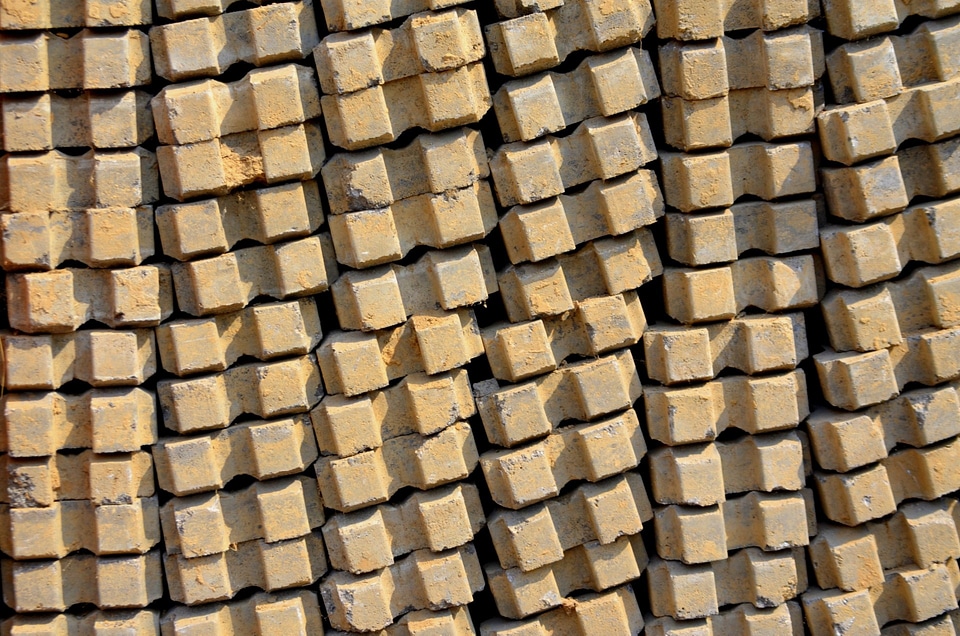 Stack landscape building materials