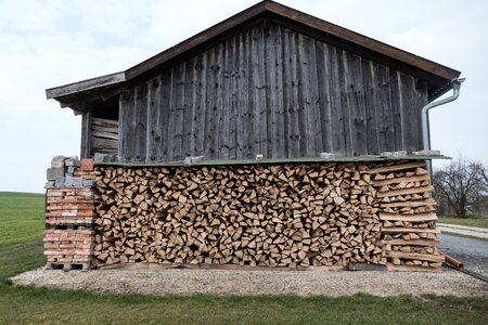 Log cabin wood firewood