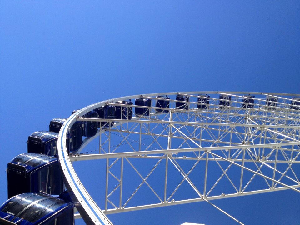Giant ferris wheel summer budapest