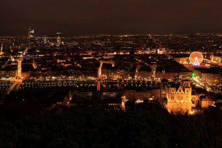 Ferris wheel place bellecour night