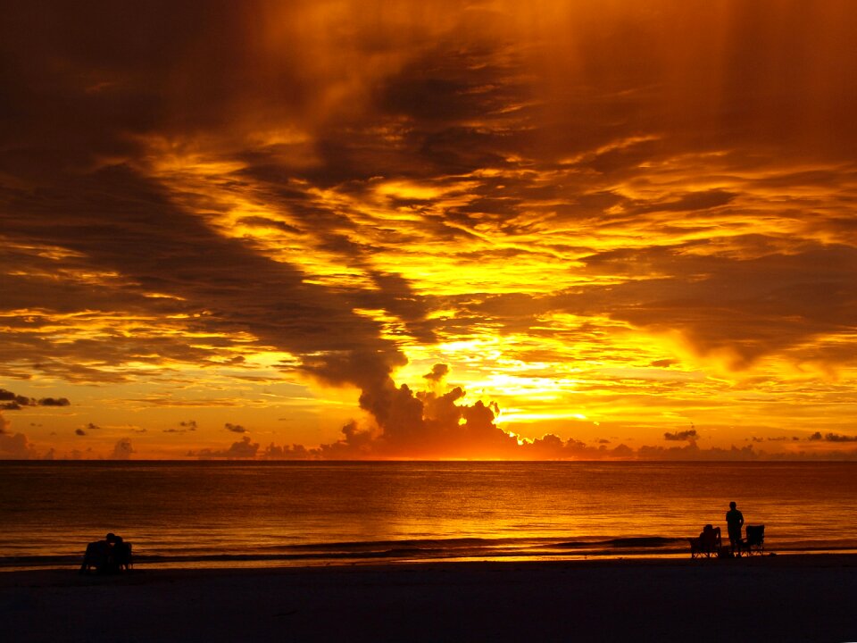 Clouds orange landscape