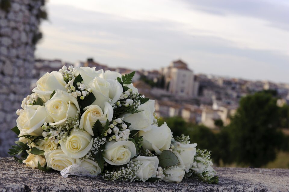 Bouquet white rose wedding