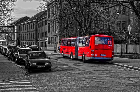 Street bus red photo
