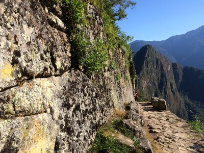 Machu picchu inca mountain trail photo