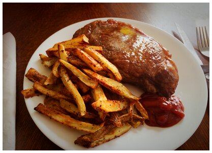 Meat grilled potato