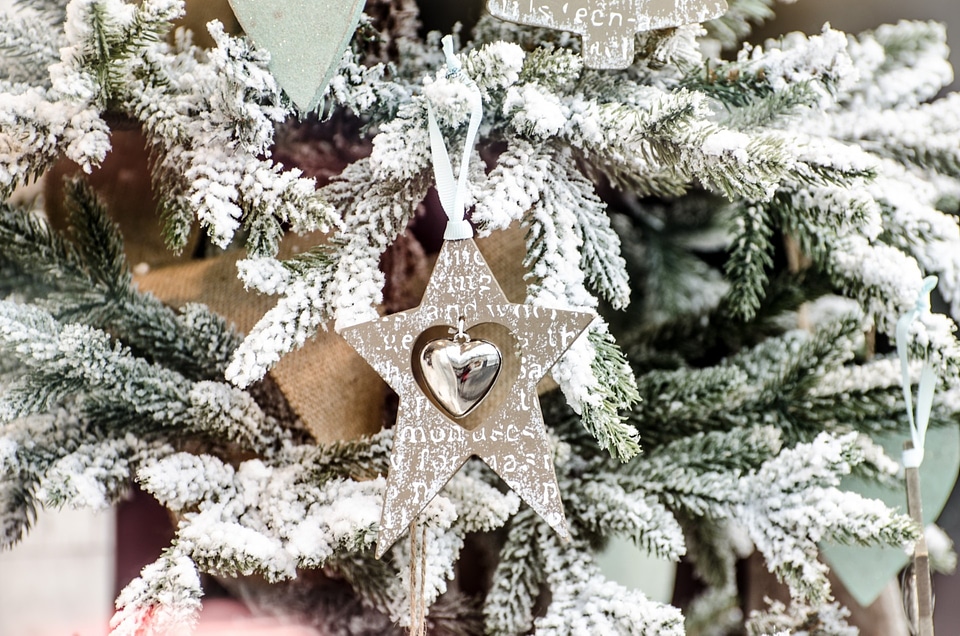 Christmas bauble christmas card white