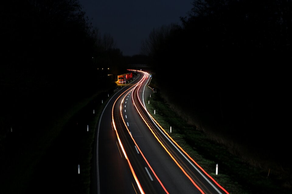 Car at night night driver overtaking