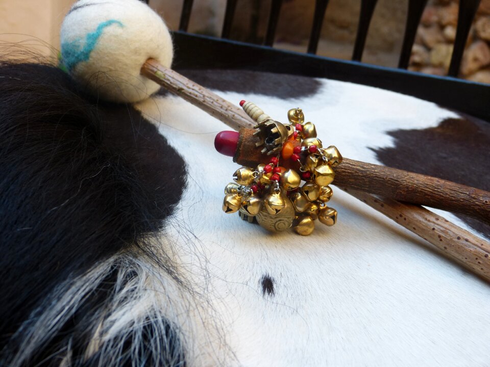 Shamanic drum rattle