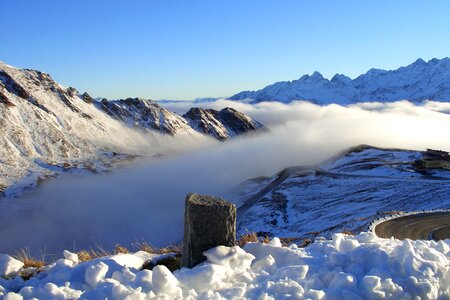 Sun snow alpine