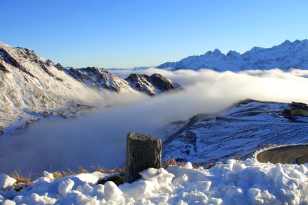 Sun snow alpine photo