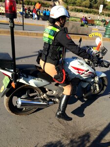 Woman bike in service