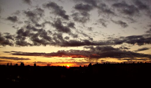 Dark sunset landscape photo