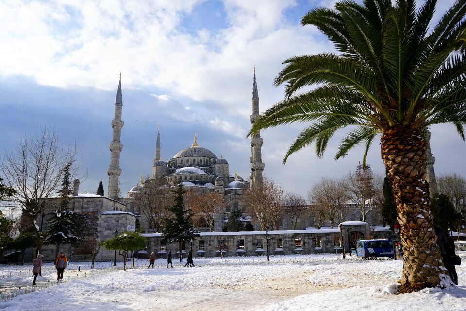 Mosque snow turkey