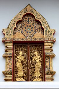 Temple carve wood carving photo