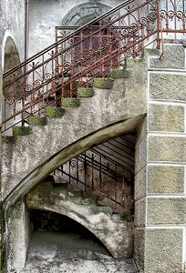 Stone stairway historically fortress photo