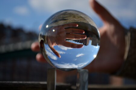 Mirrored ball glass