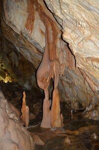 Speleology caving stalgtite