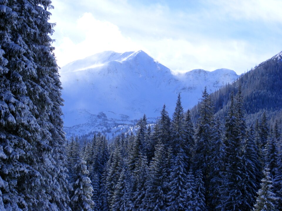 Kościeliska valley mountains tatra mountains in winter