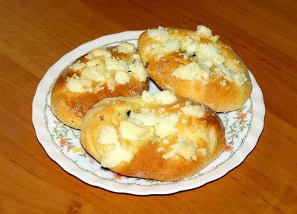 Bun with berries baked sweetness photo