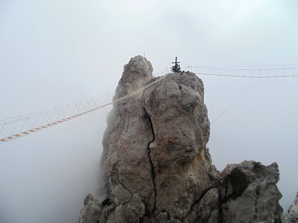 Landscape nature suspension bridge