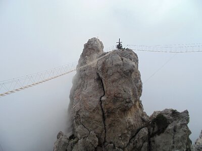 Landscape nature suspension bridge photo