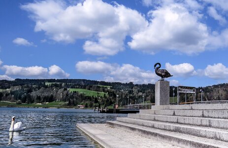 Black lake sculpture