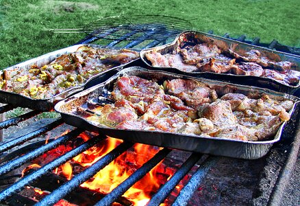 Frying picnic eating photo