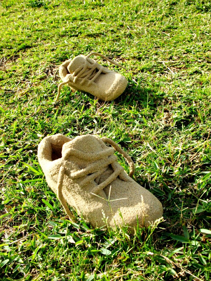 Shoes art the statue of