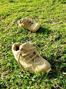 Shoes art the statue of