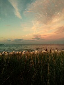 Clouds sea evening