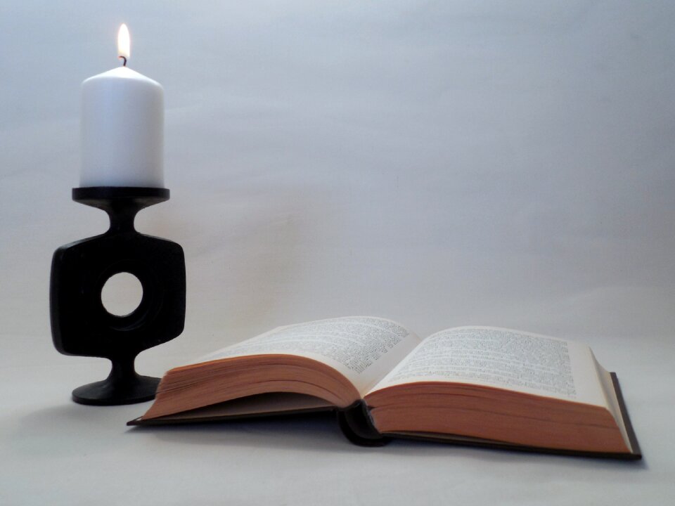 Book pages pages candle
