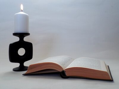 Book pages pages candle