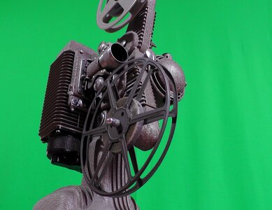 Film projection green background
