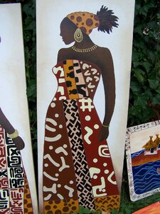 Drawing woman africal