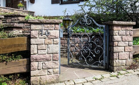 Wrought iron antique old photo