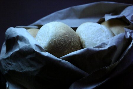 Baked blue bread