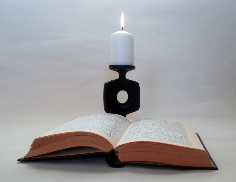 Book pages pages candle