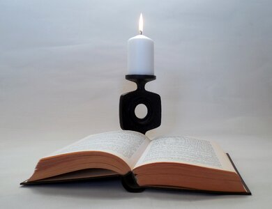 Book pages pages candle photo