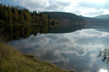 Clouds water mirroring photo