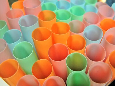 Straws colorful