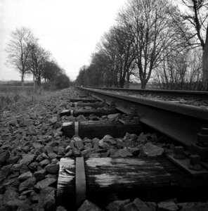 Railway track railroad photo