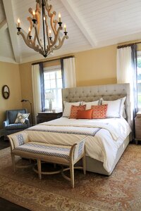 Interior brown bedroom