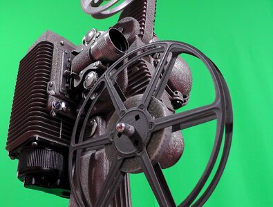 Film projection green background
