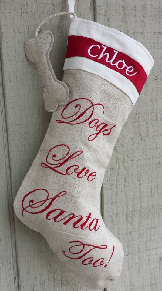 Christmas embroidered
