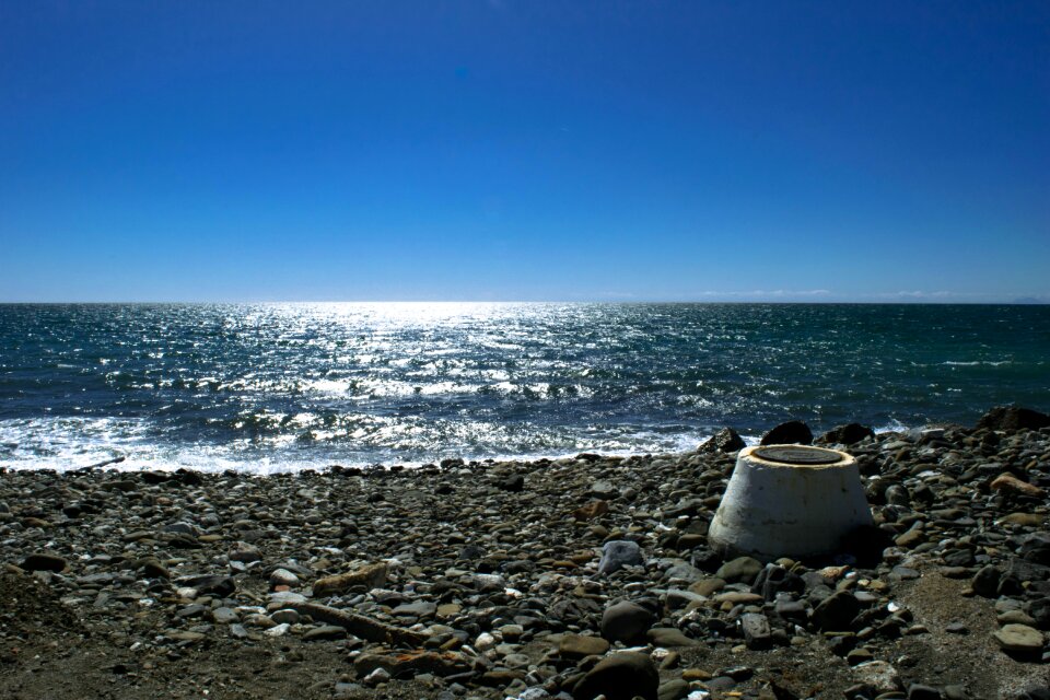 Horizon stones edge of the sea