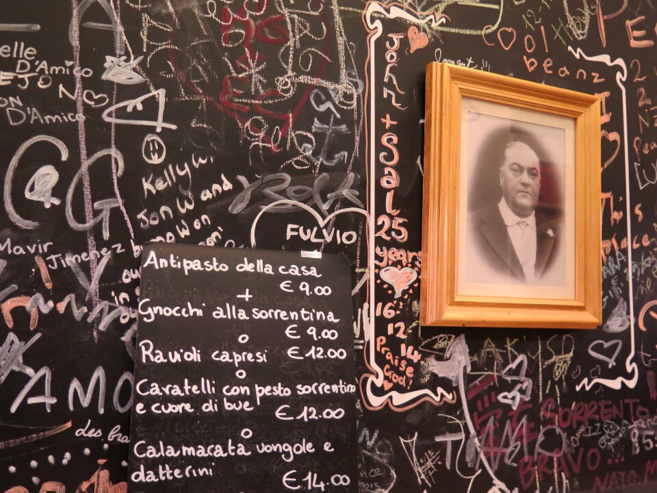 Chalkboard menu board